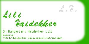 lili haidekker business card